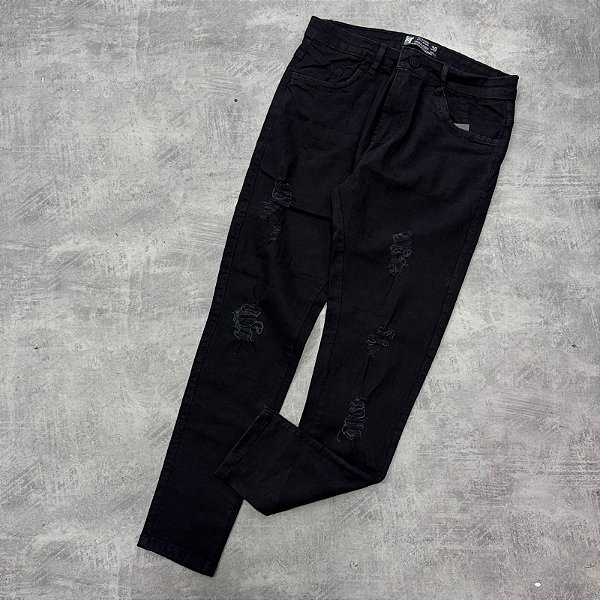 Calça preta rasgo 0349
