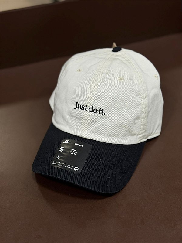 Boné nike just do it - bege+preto