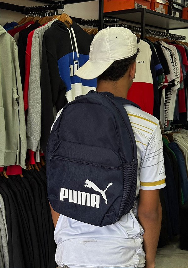 Mochila Puma logo Azul marinho - 079943-02