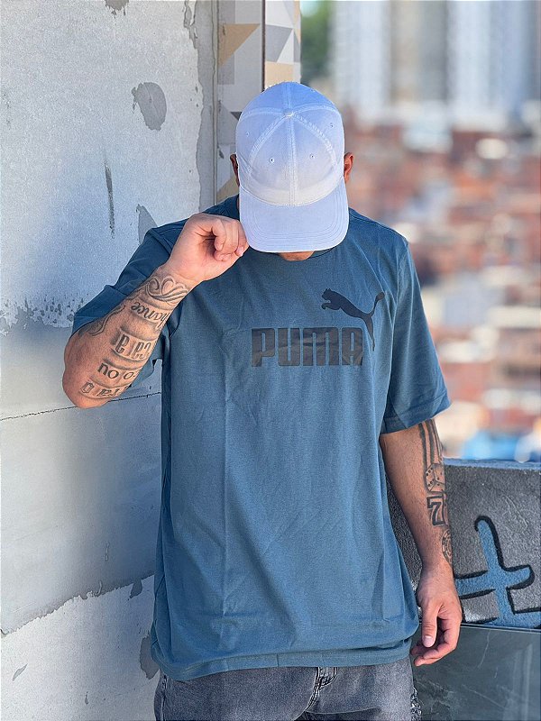 Camiseta Puma Essential Logo-Branco 684365-13