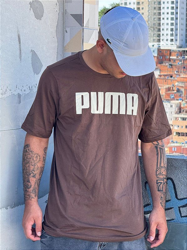 CAMISETA ESS PUMA TEE - MARROM