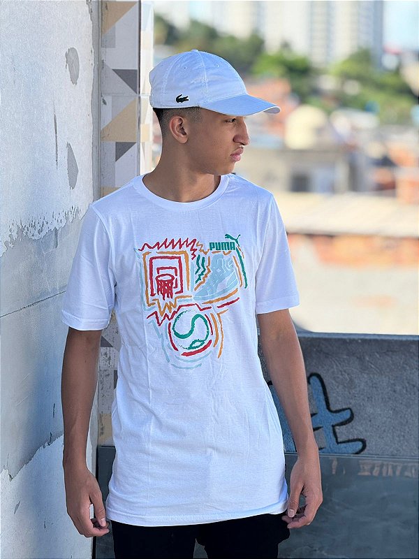 Camiseta Puma Graphics Branca-681470-02