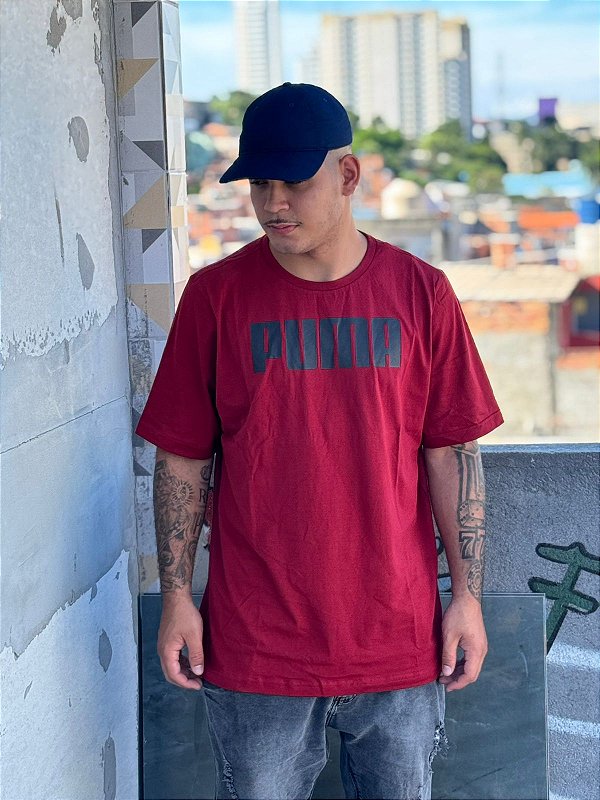 Camiseta Puma Logo - vinho 683460-20