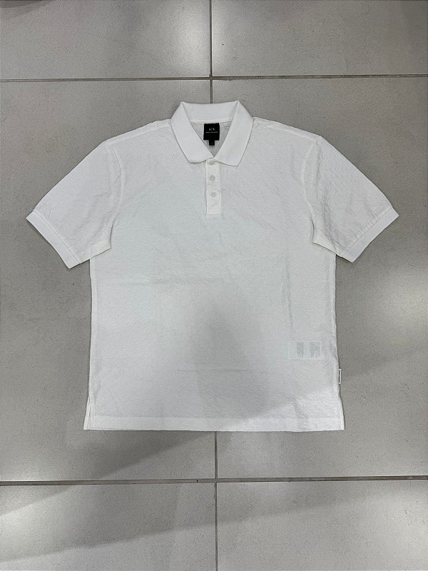POLO ARMANI EXCHANGER A|X MONOGRAM WHITE