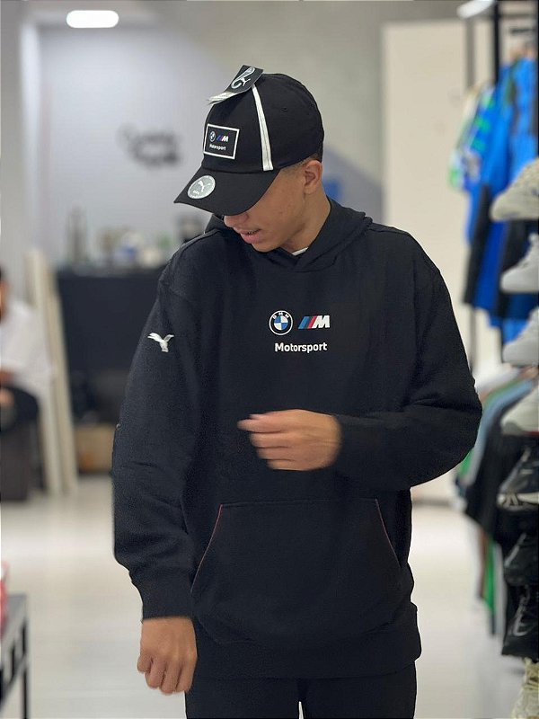 MOLETOM PUMA BMW MOTORSPORT- PRO BLACK
