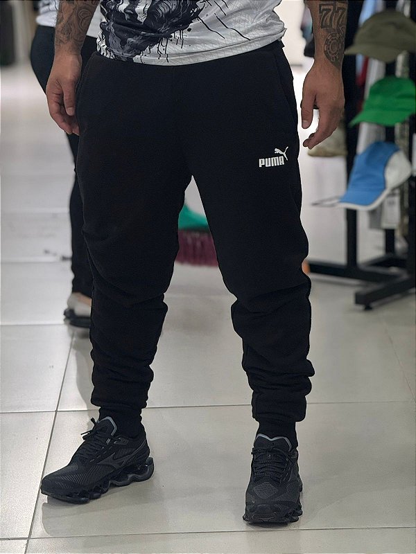 CALÇA PUMA MOLETOM PRETA- 586749-01