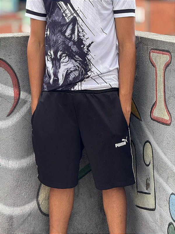 BERMUDA PUMA SPORT POLY- PRETO