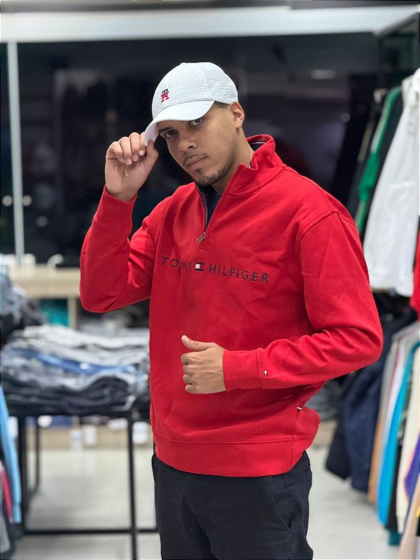 Blusao tommy hilfiger vermelho - tc78e2065