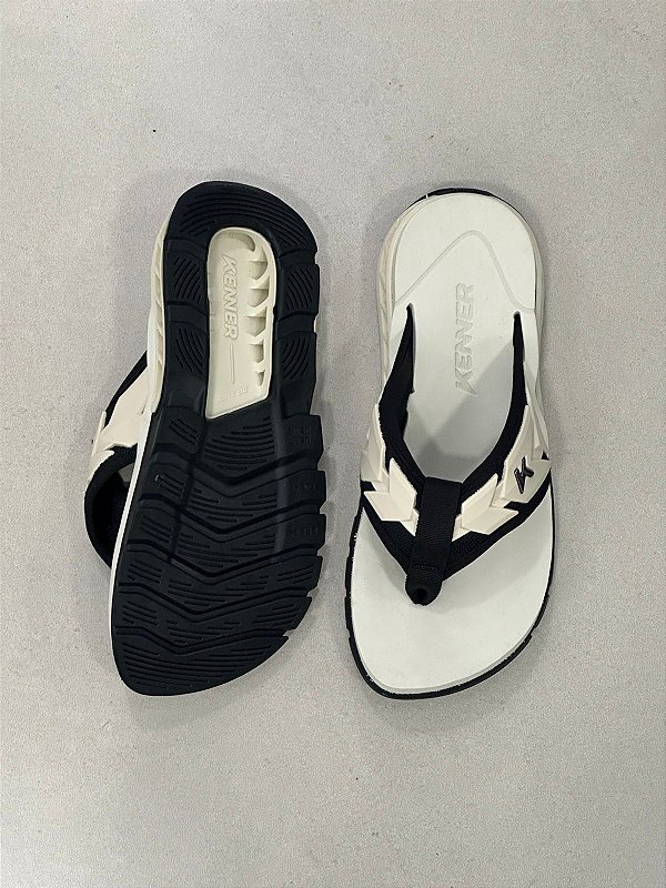 SANDALIA KENNER RAKKA (BRANCO+PRETO)