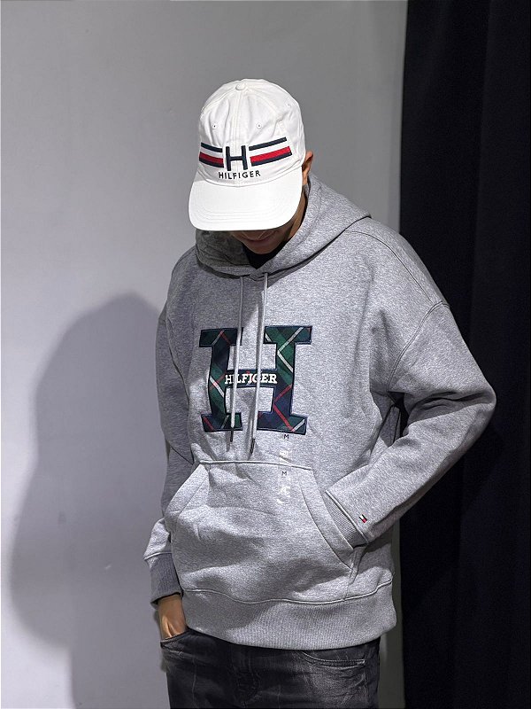 Moletom tommy  hilfiger  H cinza - XM06314020P7D