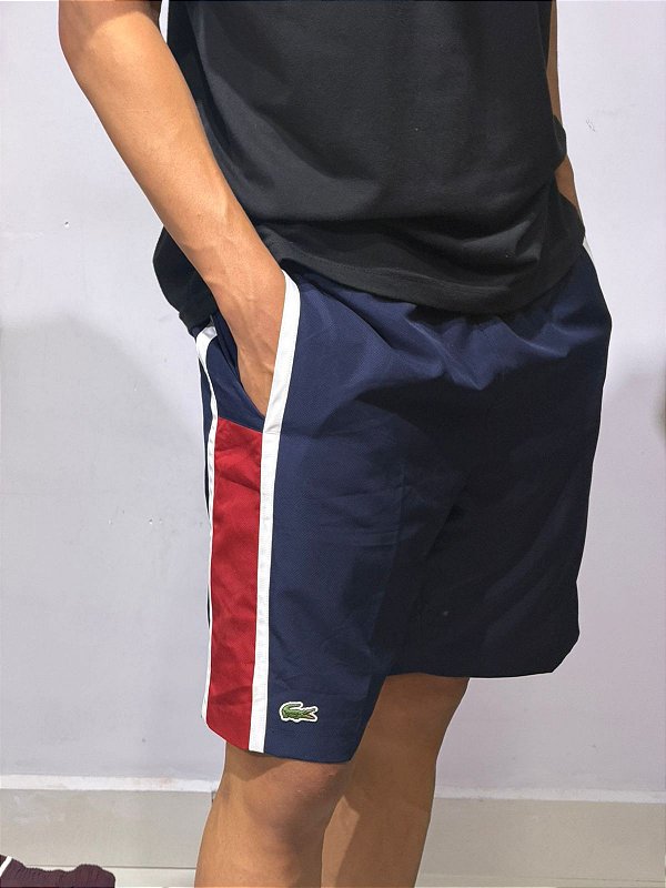 BERMUDA LACOSTE SPORT- AZUL MARINHO