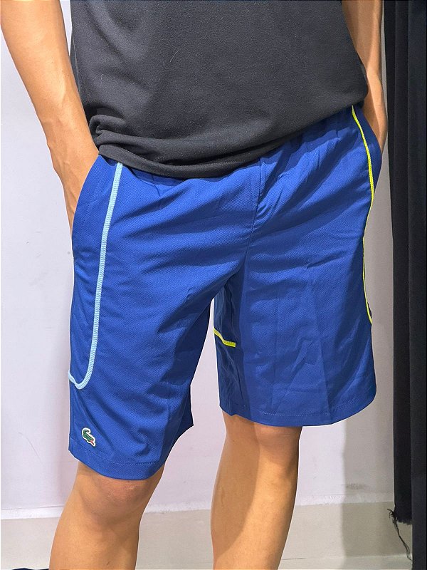 BERMUDA LACOSTE SPORT COLOR BLOCK- AZUL MARINHO