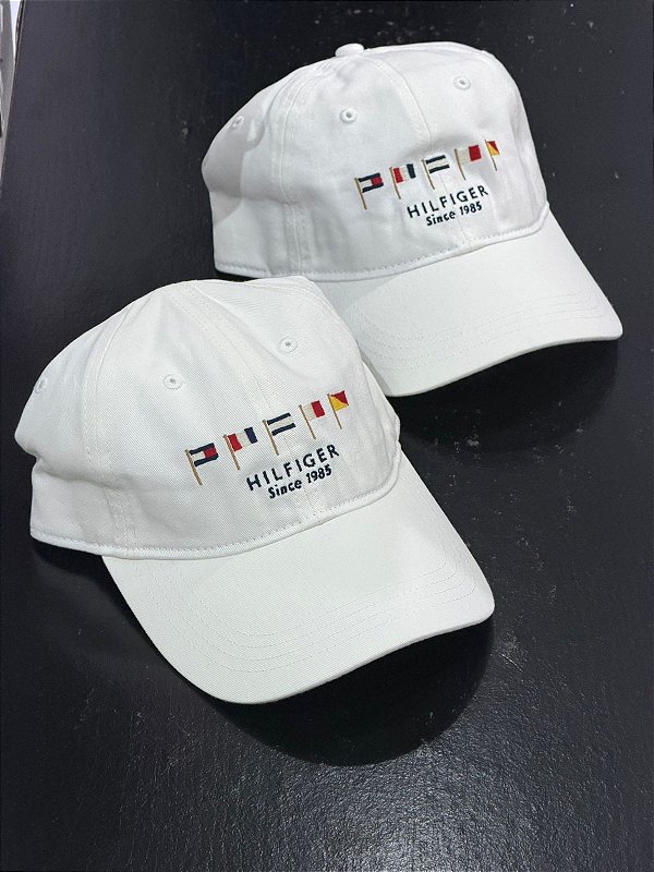 Boné tommy Hilfiger banderinha - branco