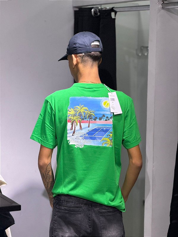 Camiseta lacoste ''Miame open '' Verde paisagem - TH8636-23-siw