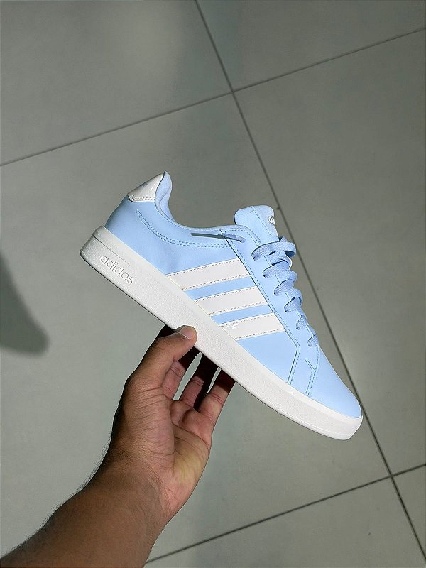 Adidas grand court base 3.0 azul bebe - hq0088