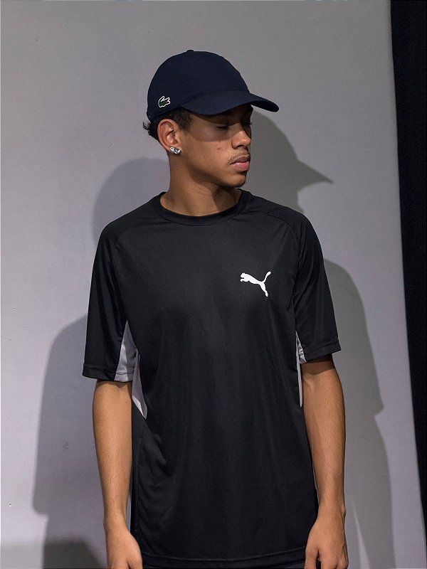 CAMISETA PUMA DRYCELL PRETA COM CINZA 682052-01