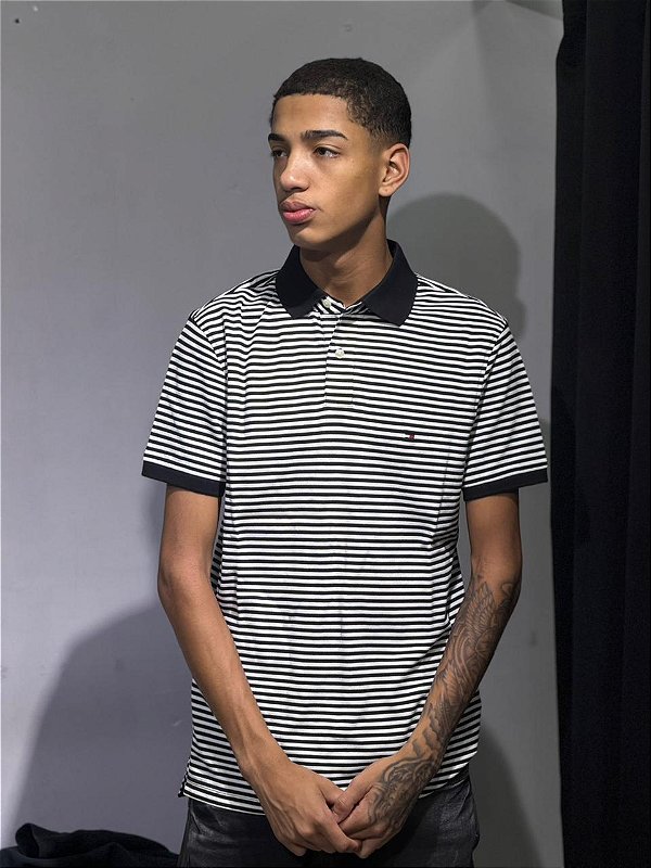 Camisa polo tommy listrada - THMW0MW32346-TH0AP