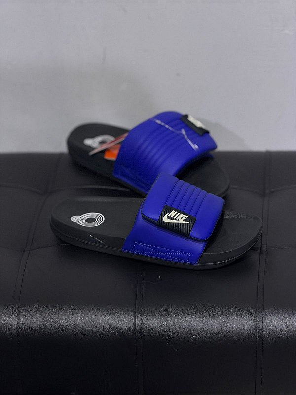 SLIDE NIKE OFFCOURT PRETO E AZUL ROYAL- DQ9624-402