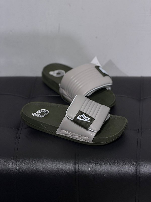 SLIDE NIKE OFFCOURT CINZA E VERDE- DQ9624-300