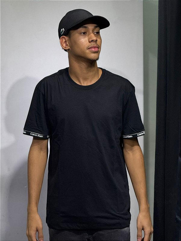 camiseta  calvin klein manga asinalada 181837