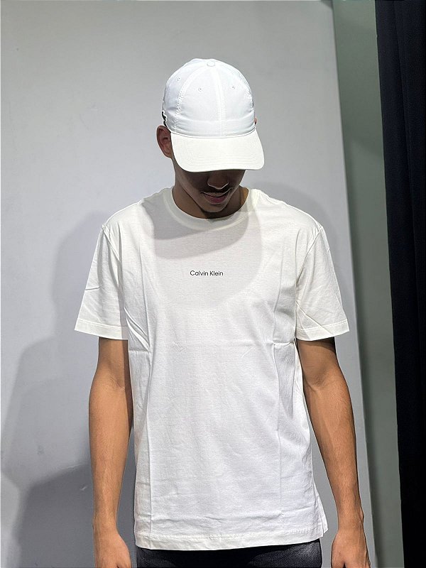 camiseta calvin klen logo meio 179356AP
