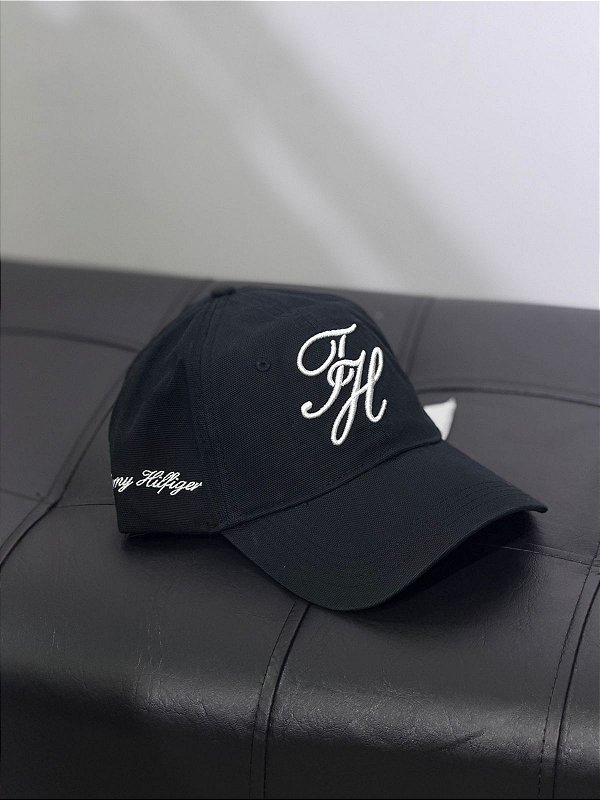 Bone tommy hilfiger TH Preto + branco