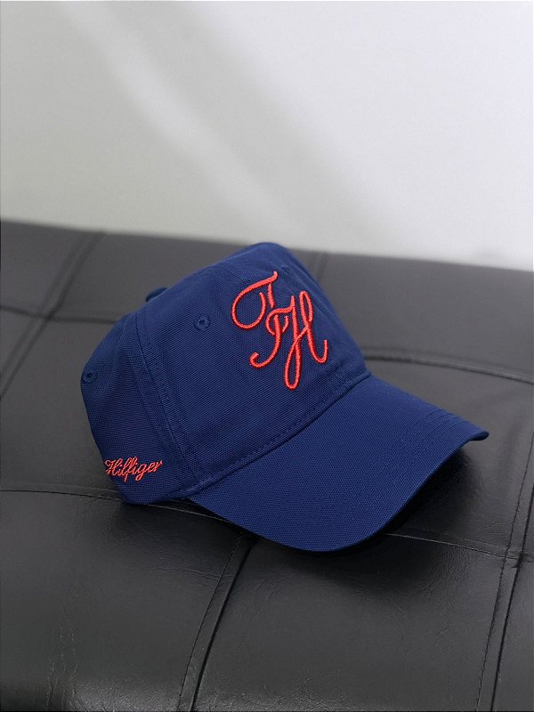 Bone tommy hilfiger TH azul+ laranja