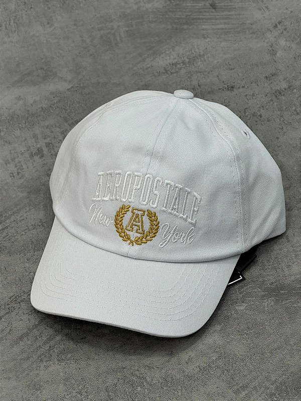 BONÉ AEROPOSTALE NEW YORK- BRANCO E DOURADO