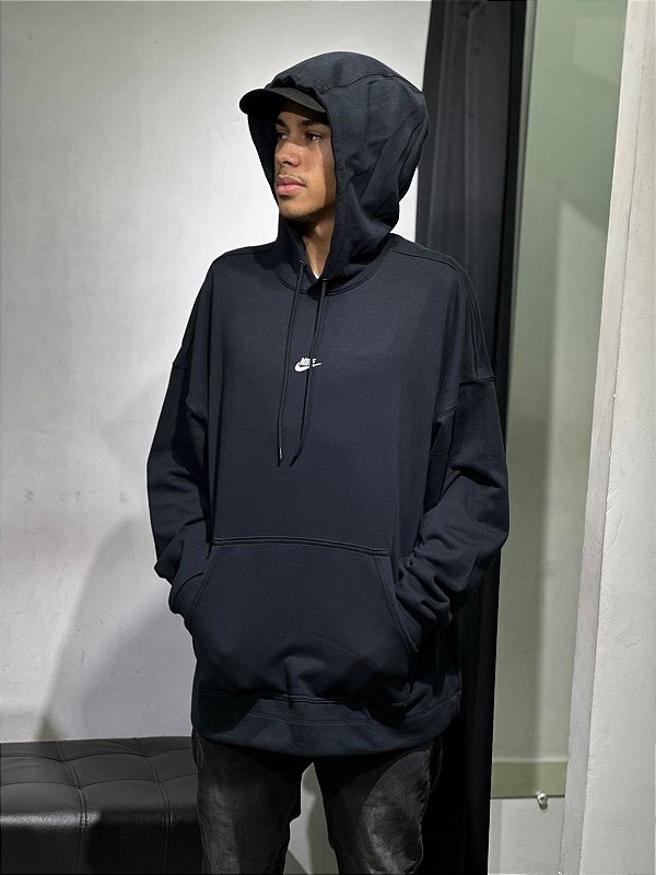Moletom Nike Club Oversize  (PRETO)
