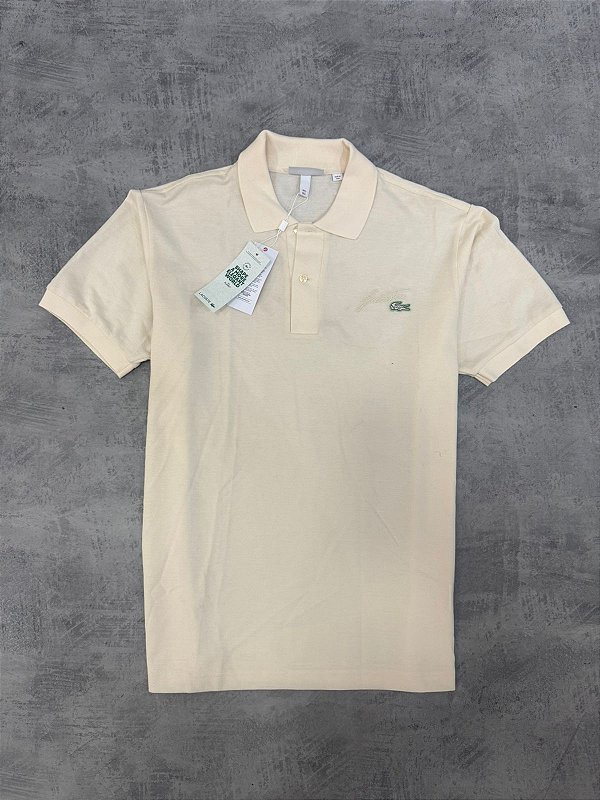 POLO LACOSTE ASSINATURA BEGE- PH5465-23-XFJ