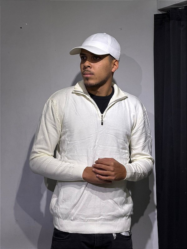 SUETER 1/4 ZIP - OFF WHITE