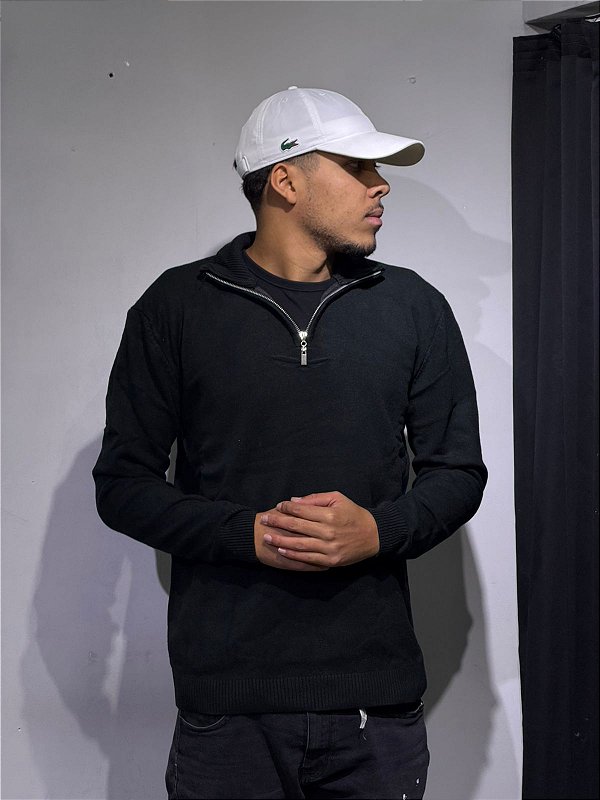 SUETER 1/4 ZIP - Preto