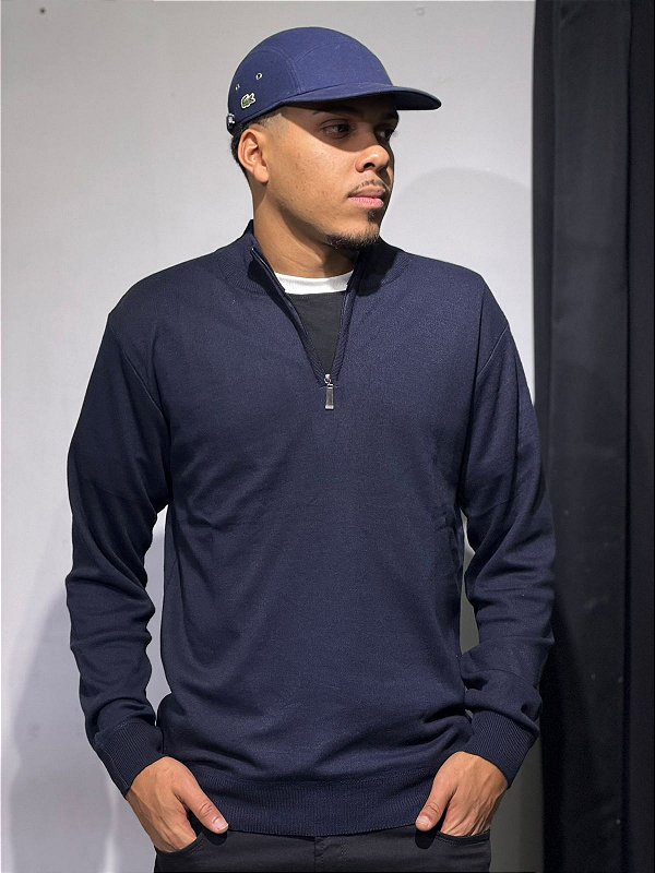 Sueter Half zip azul marinho (FINO)