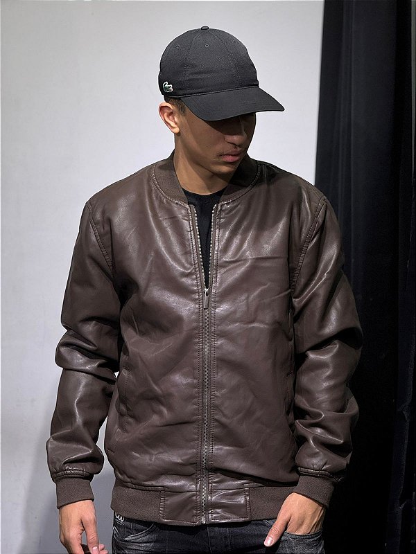 Jaqueta couro marrom nova (Padrao zara)