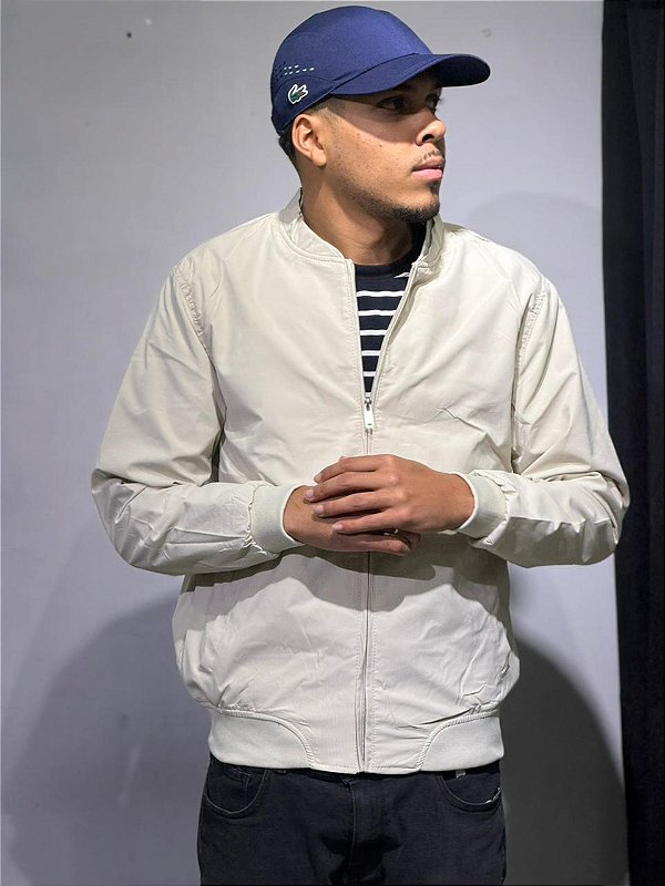 Jaqueta Bomber Nylon padrão Zara - Bege