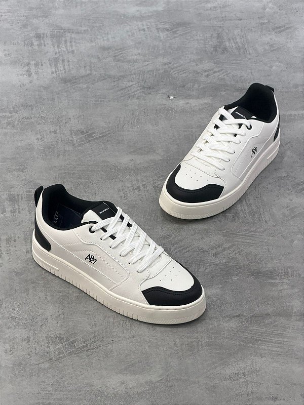 TENIS MASCULINO AEROPOSTALE  8493481.4 COVERLINE SINTETI/MICRO BRANCO/PRETO