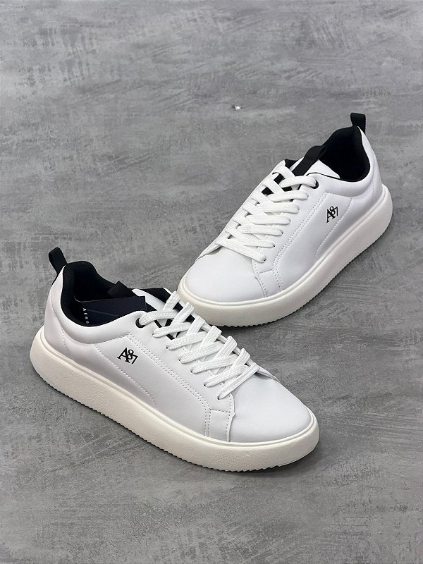 TENIS MASCULINO AEROPOSTALE COVER.BRANCO/PRETO 84103486-1