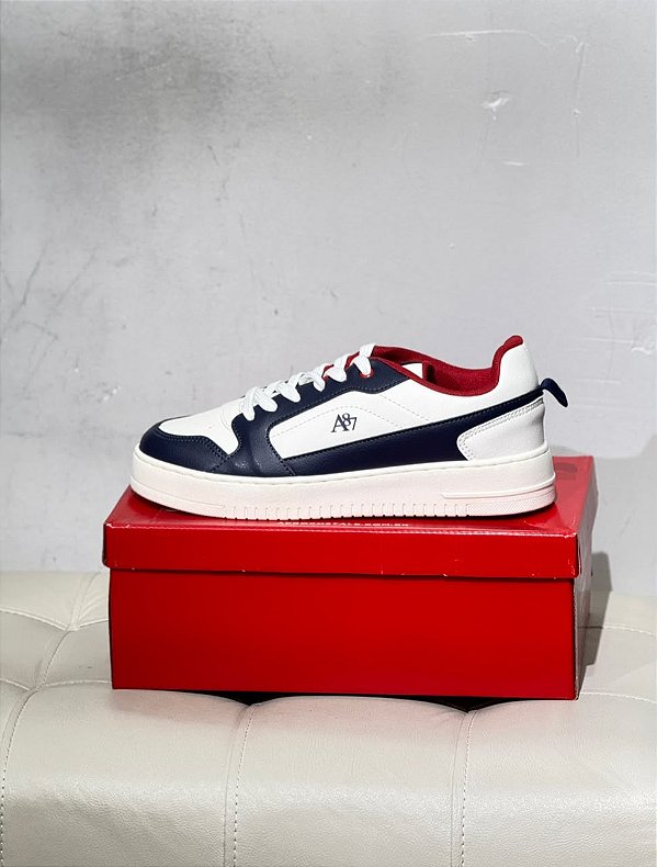 TENIS MASCULINO COVERLINE 8493481-1 AEROPOSTALE BCO/MARINHO