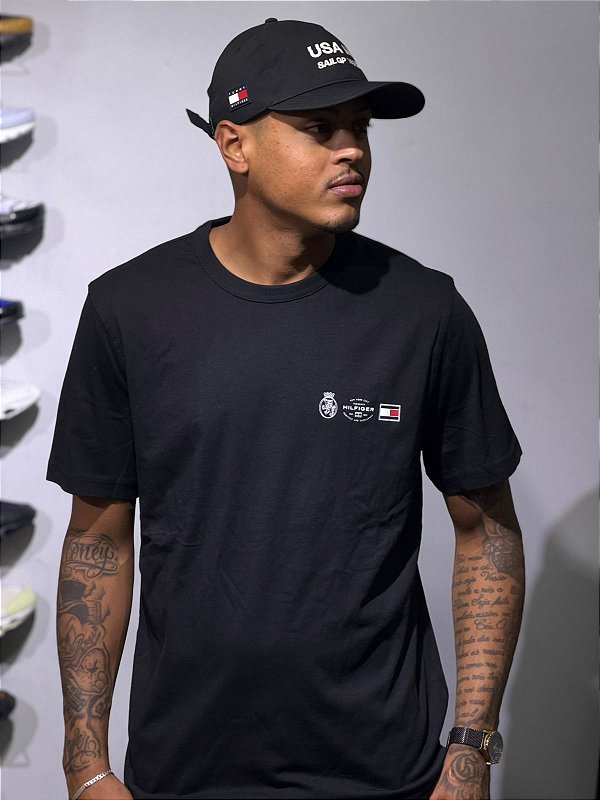 Camiseta tommy hilfiger Preta- MWOMW40011-bds