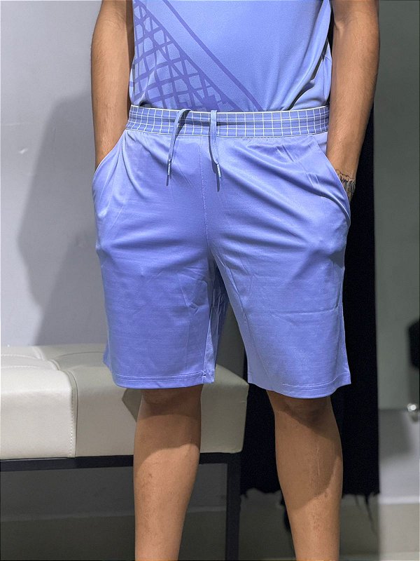 Bermuda Lacoste Sport Quadriculada (LILAS)