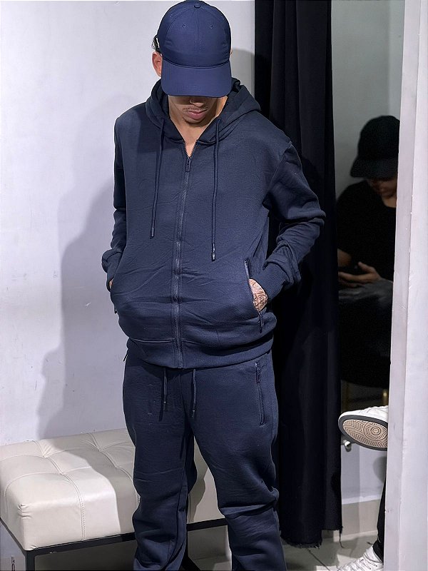CONJUNTO FLANELADO AZUL MARINHO