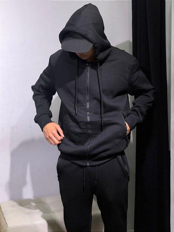 CONJUNTO FLANELADO PRETO