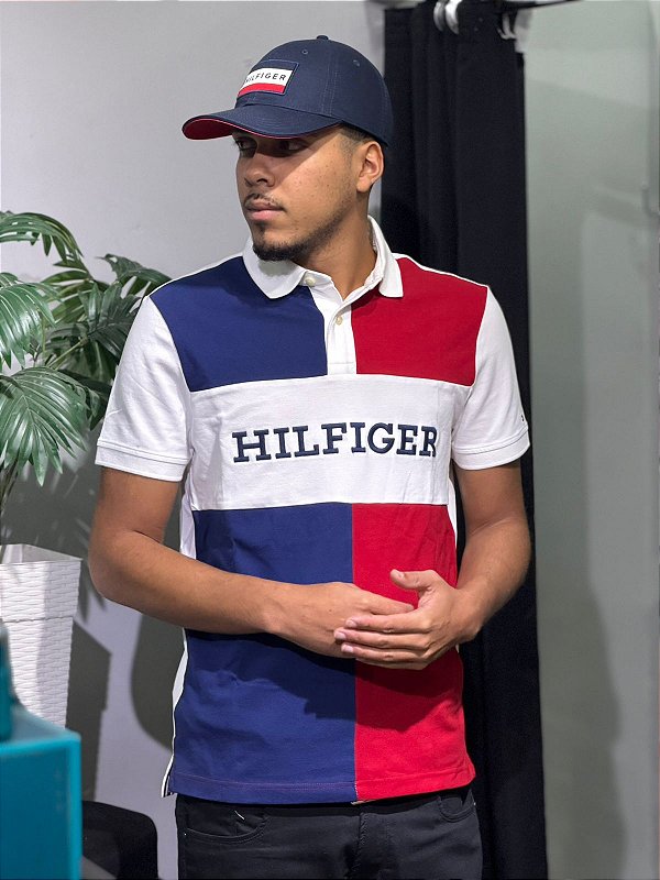 POLO TOMMY HILFIGER COLORBLOCK TRICOLOR