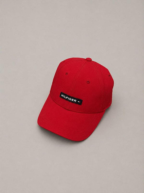 BONÉ TOMMY HILFIGER LETREIRO CENTRAL- VERMELHO