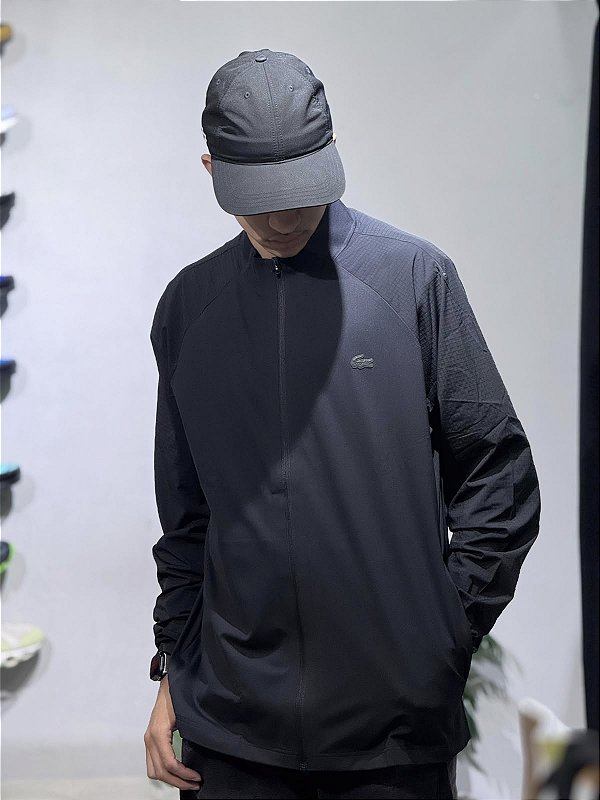 JAQUETA LACOSTE SPORT PRETA CROCO REFLETÍVEL- PRETA