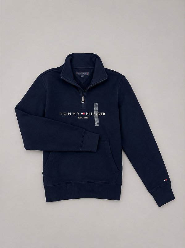 MOLETOM 1/4 ZIPER TOMMY HILFIGER- AZUL MARINHO