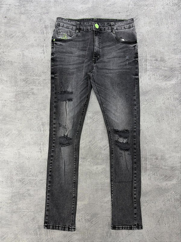 CALÇA JEANS LIMINAR BOTÃO VERDE - 0807