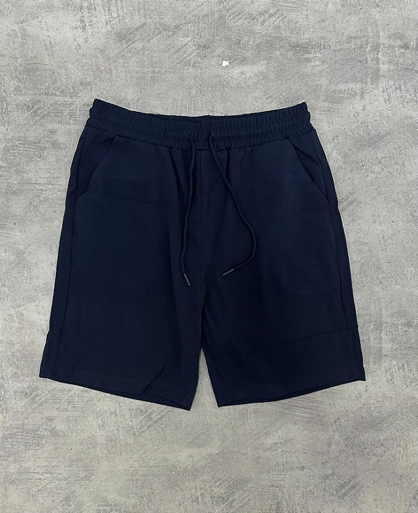 SHORT FLANELADO PADRÃO ZARA AZUL MARINHO
