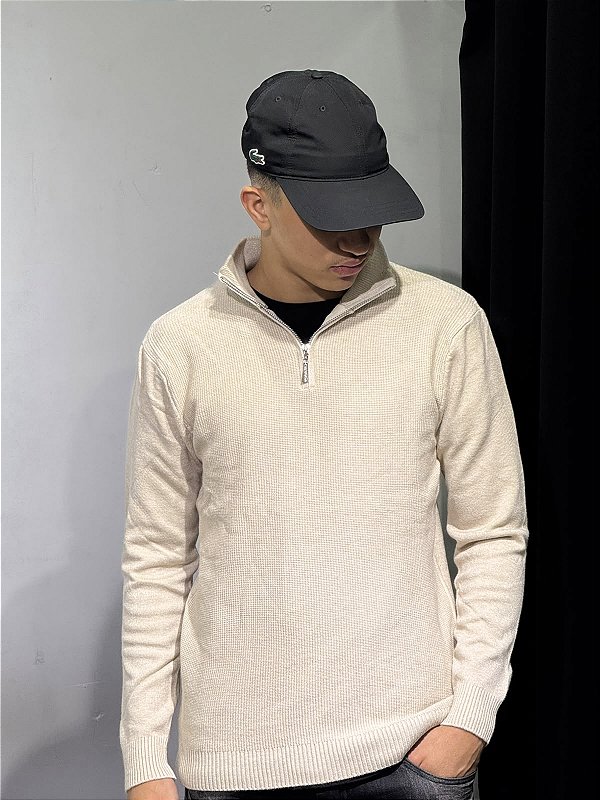 SUETER MEIO ZIPER (BEGE) 5394