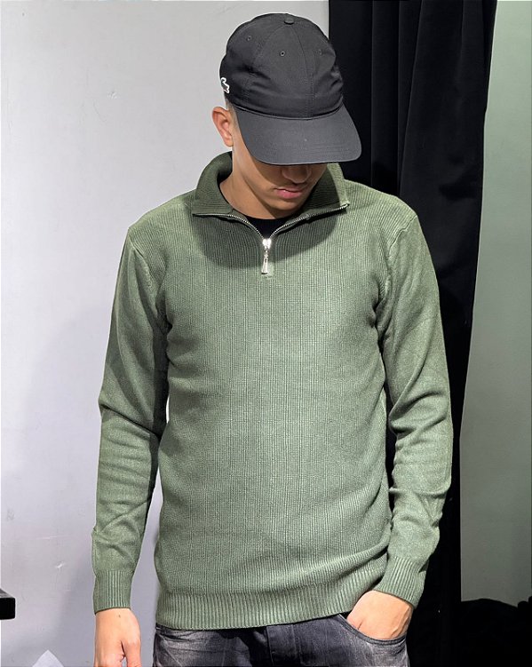 SUETER MEIO ZIPER (VERDE) 5396